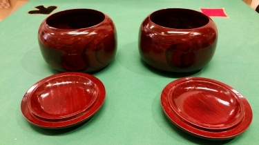 Stained wooden bowls